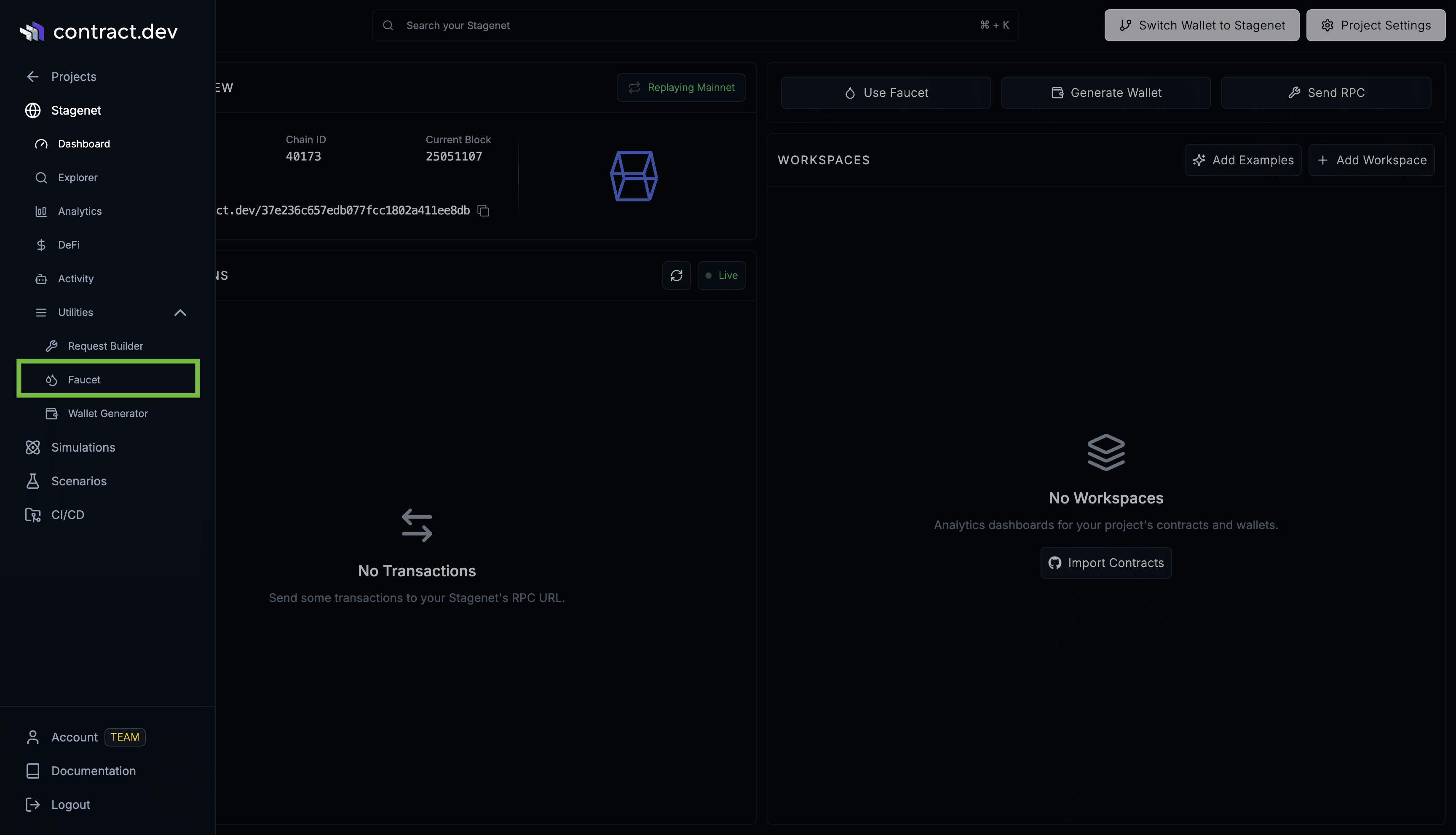 Workspace Dashboard