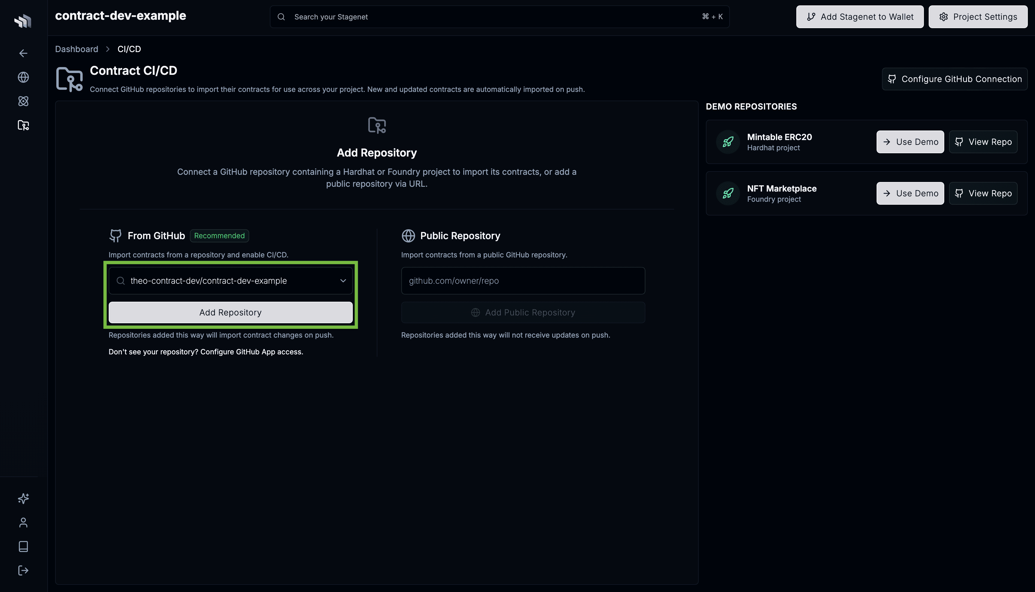 Select Repository