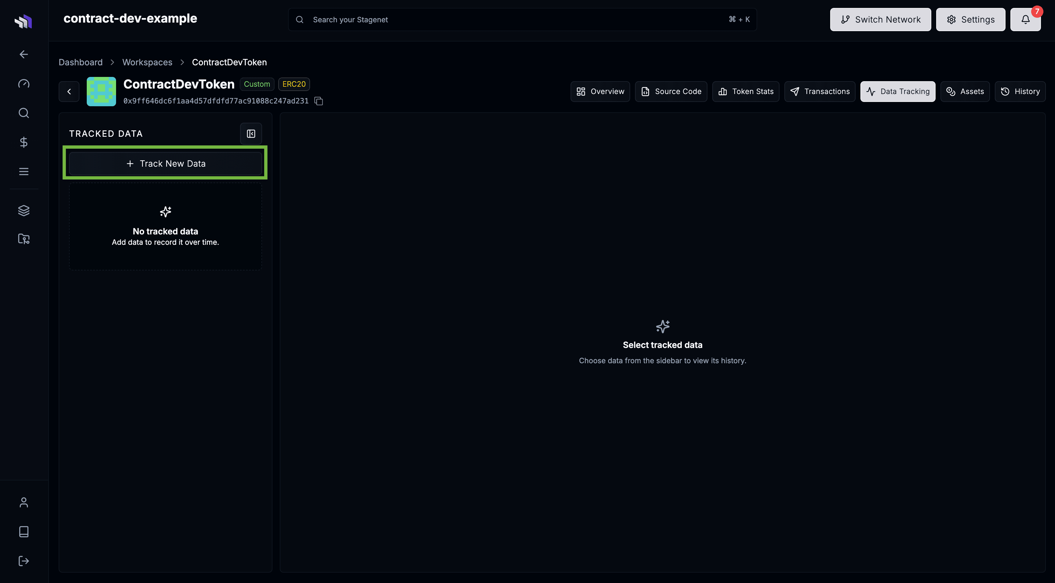 Add New Project Token